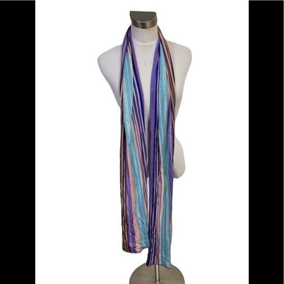 Missoni Multi-Color Striped Knit Long Scarf - Picture 3 of 9